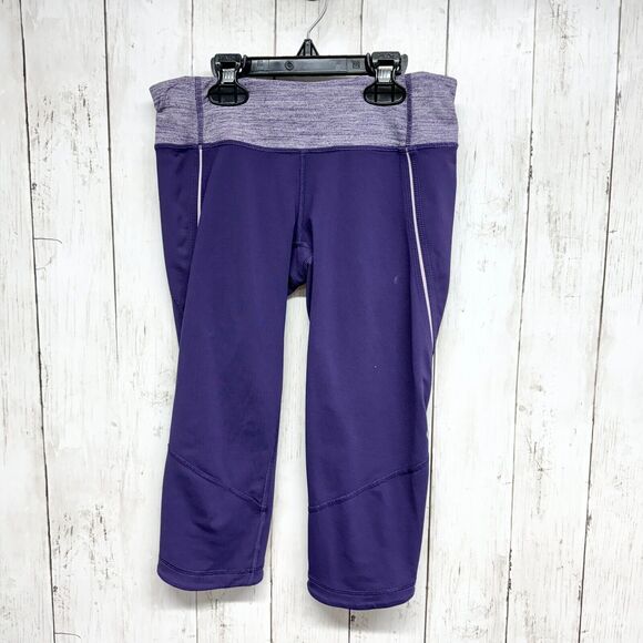 Lululemon Legging Women Size 4 Capris High Waisted Excel Crop Concord Grape - Picture 1 of 3
